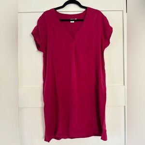 GAP Red/Fuchsia V-Neck Dress